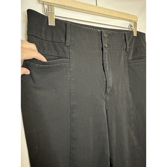 Anthropologie The Essential Slim Black Slim Crop Pants Women's Pockets 16 - Picture 3 of 9